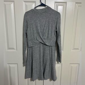 Grey sweater dress